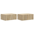 vidaXL Wisząca Szafka Nocna 2 pcs dąb Sonoma 49 x 34,5 x 20 cm