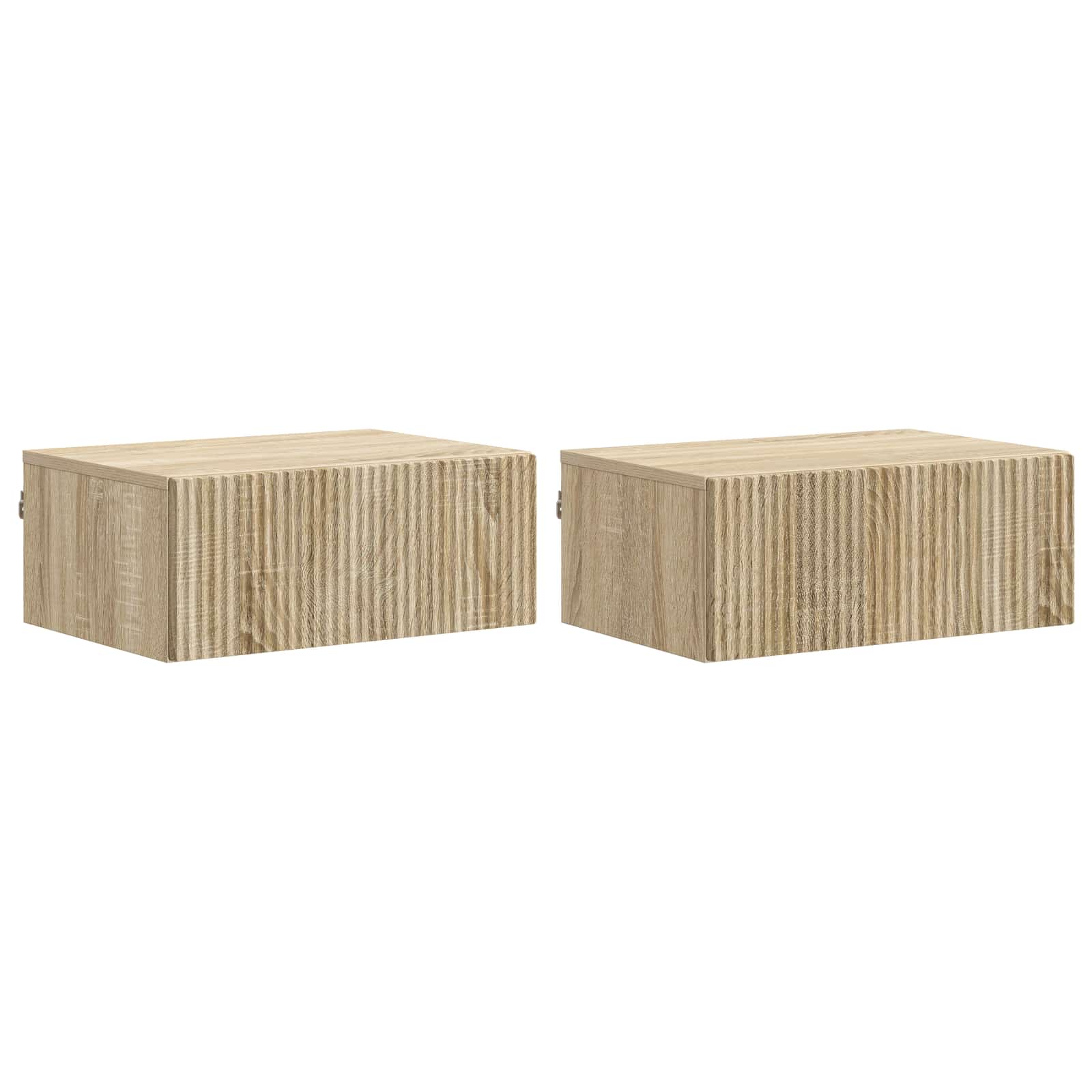 vidaXL Wisząca Szafka Nocna 2 pcs dąb Sonoma 49 x 34,5 x 20 cm