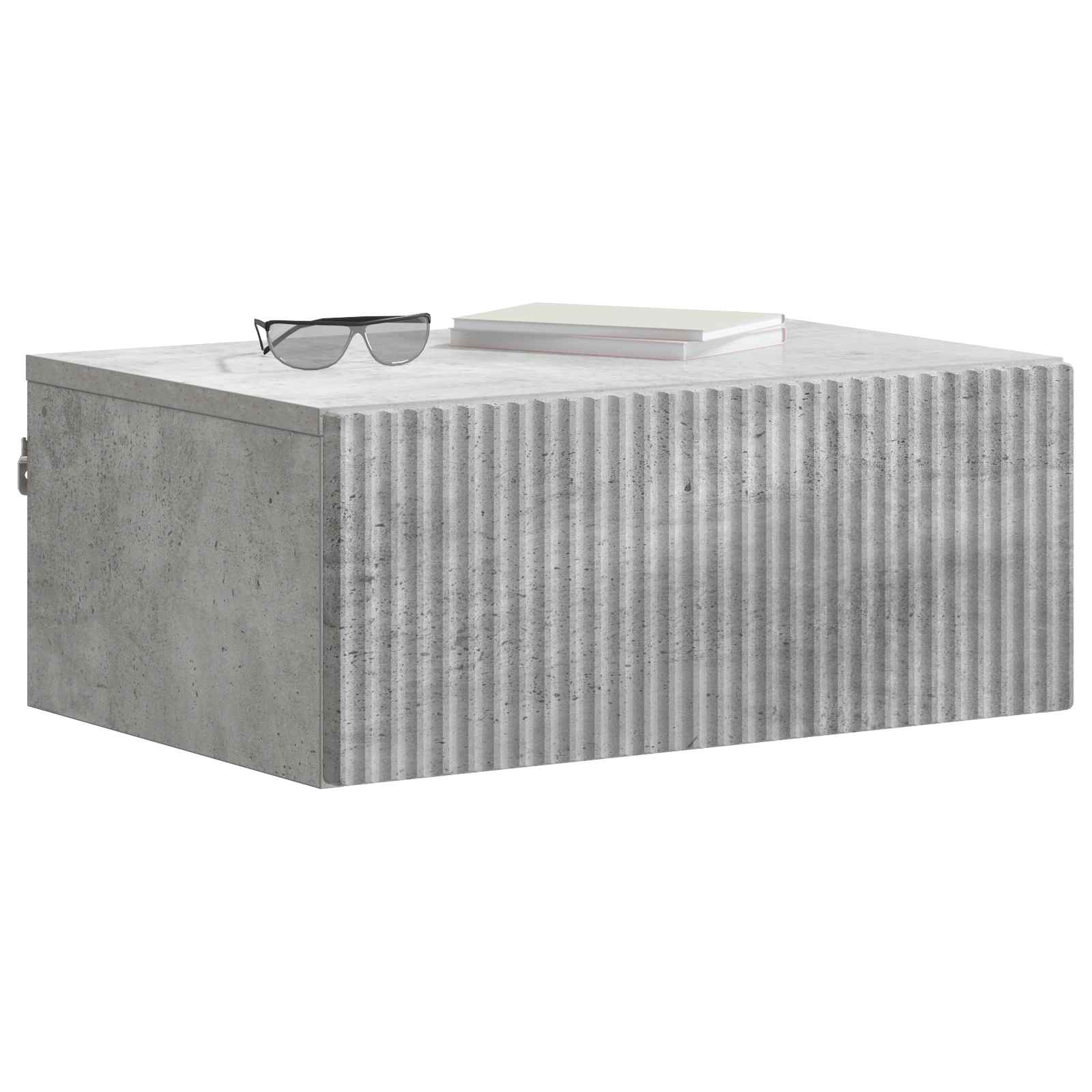 vidaXL Wisząca Szafka Nocna Betonowy szary 49 x 34,5 x 20 cm