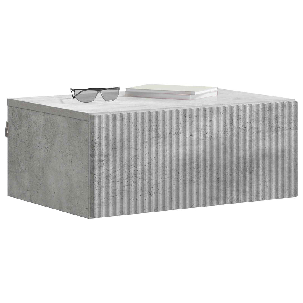 vidaXL Wisząca Szafka Nocna 2 pcs Betonowy szary 49 x 34,5 x 20 cm
