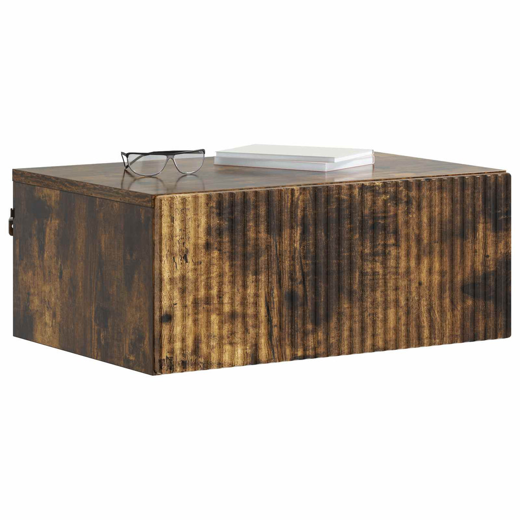 vidaXL Wisząca Szafka Nocna z szufladą Dąb wędzony 49 x 34,5 x 20 cm