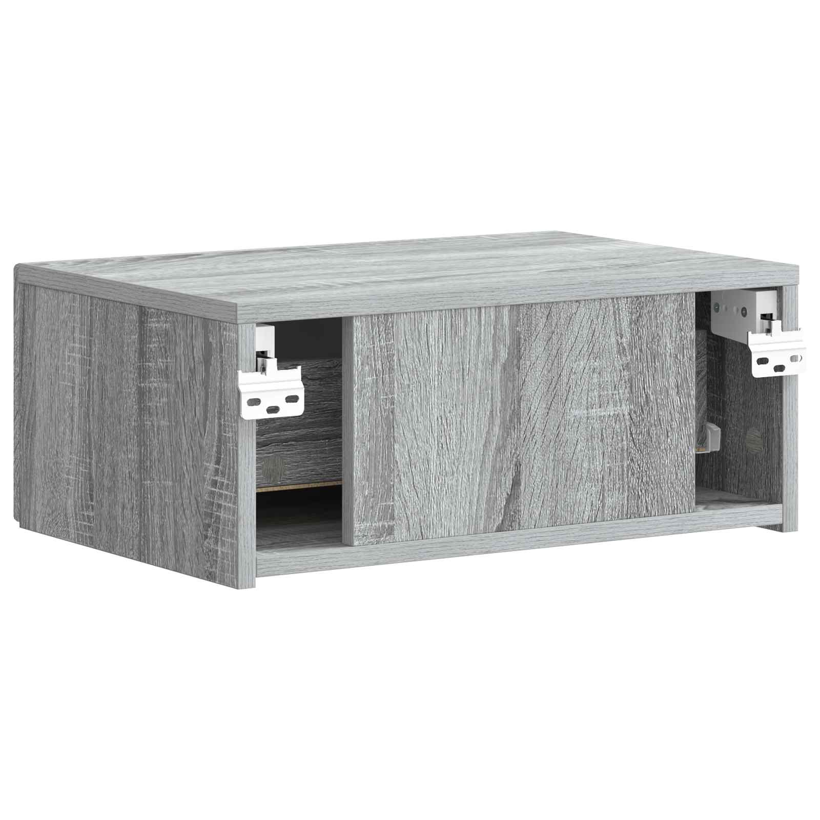 vidaXL Wisząca Szafka Nocna z szufladą Szary Sonoma 49 x 34,5 x 20 cm