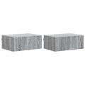 vidaXL Wisząca Szafka Nocna 2 pcs Szary Sonoma 49 x 34,5 x 20 cm