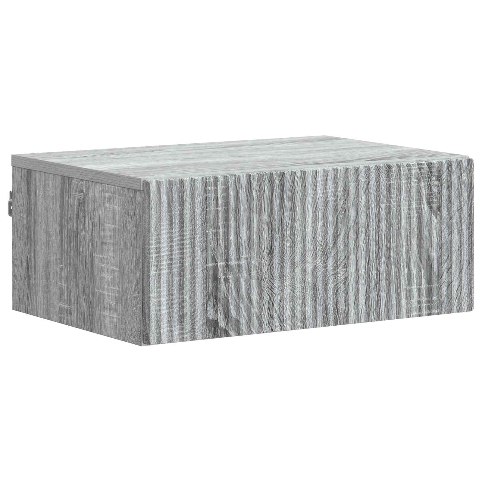 vidaXL Wisząca Szafka Nocna 2 pcs Szary Sonoma 49 x 34,5 x 20 cm
