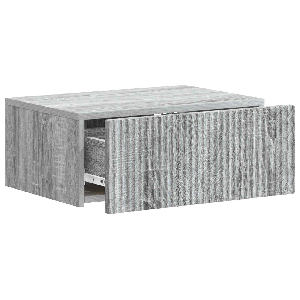 vidaXL Wisząca Szafka Nocna 2 pcs Szary Sonoma 49 x 34,5 x 20 cm
