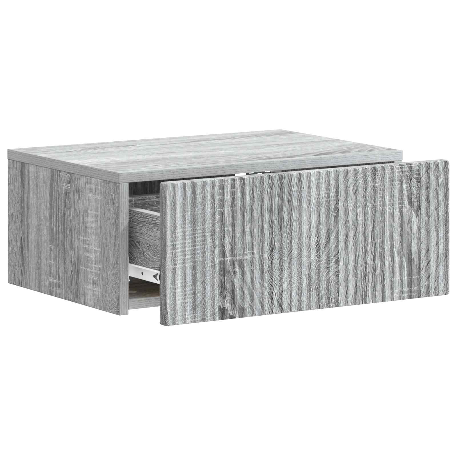 vidaXL Wisząca Szafka Nocna 2 pcs Szary Sonoma 49 x 34,5 x 20 cm