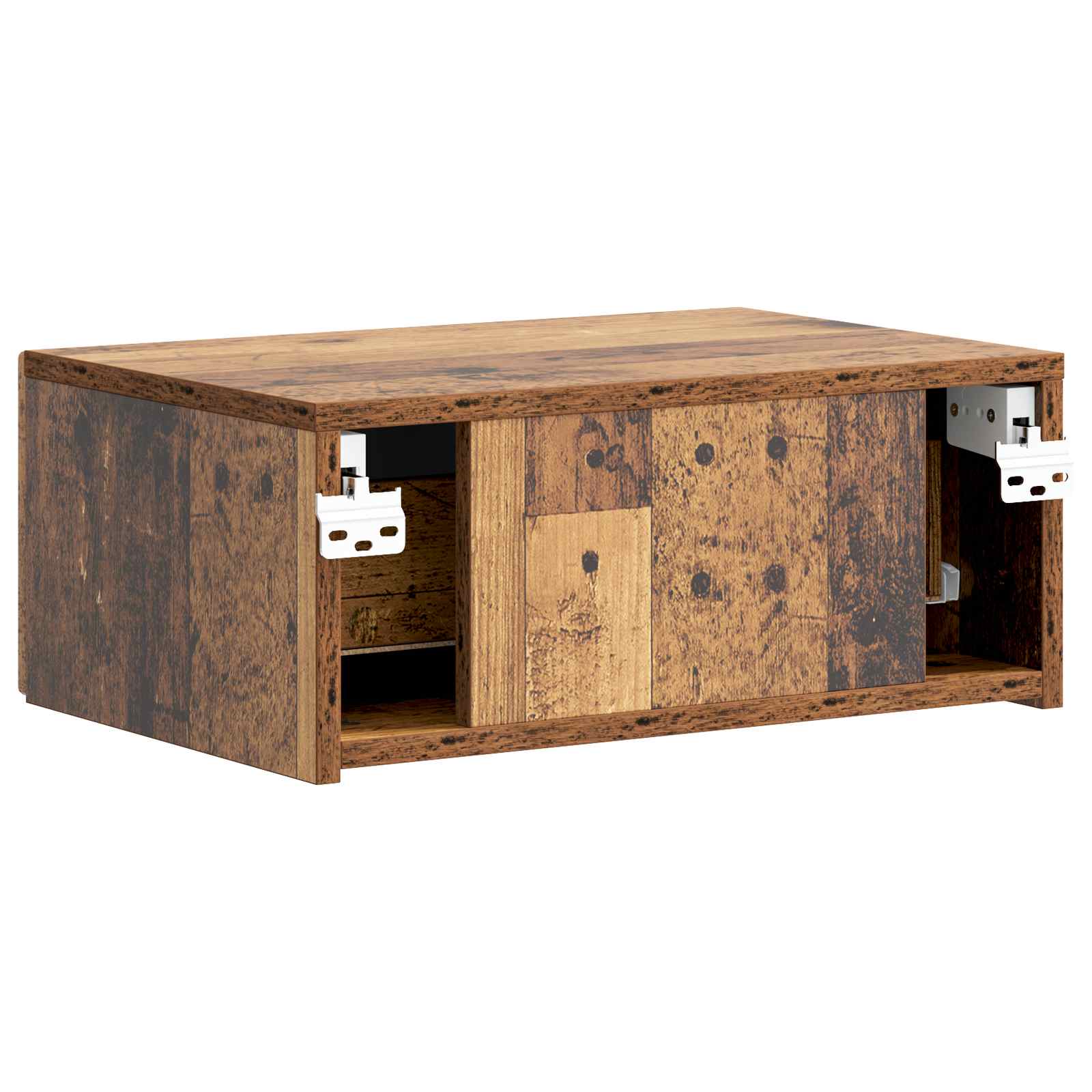 vidaXL Wisząca Szafka Nocna z szufladą Stare drewno 49 x 34,5 x 20 cm