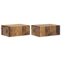 vidaXL Wisząca Szafka Nocna 2 pcs Stare drewno 49 x 34,5 x 20 cm