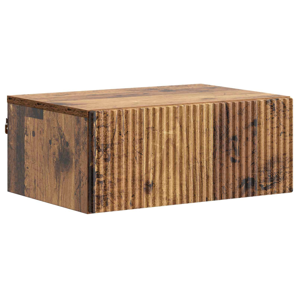 vidaXL Wisząca Szafka Nocna 2 pcs Stare drewno 49 x 34,5 x 20 cm