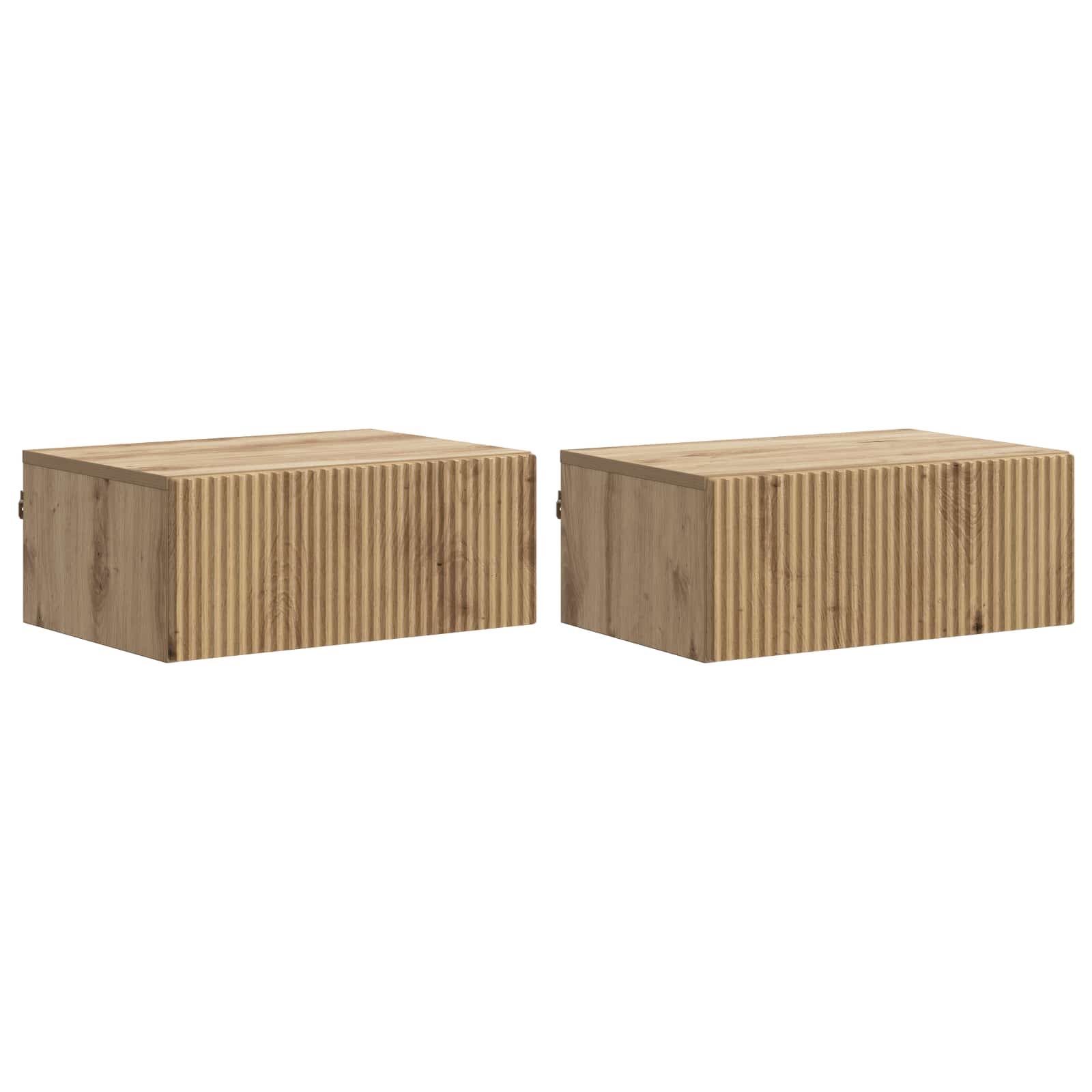 vidaXL Wisząca Szafka Nocna 2 pcs Dąb artisan 49 x 34,5 x 20 cm