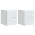 vidaXL Wisząca Szafka Nocna z szufladą 2 pcs Biały 33 x 34,5 x 40 cm