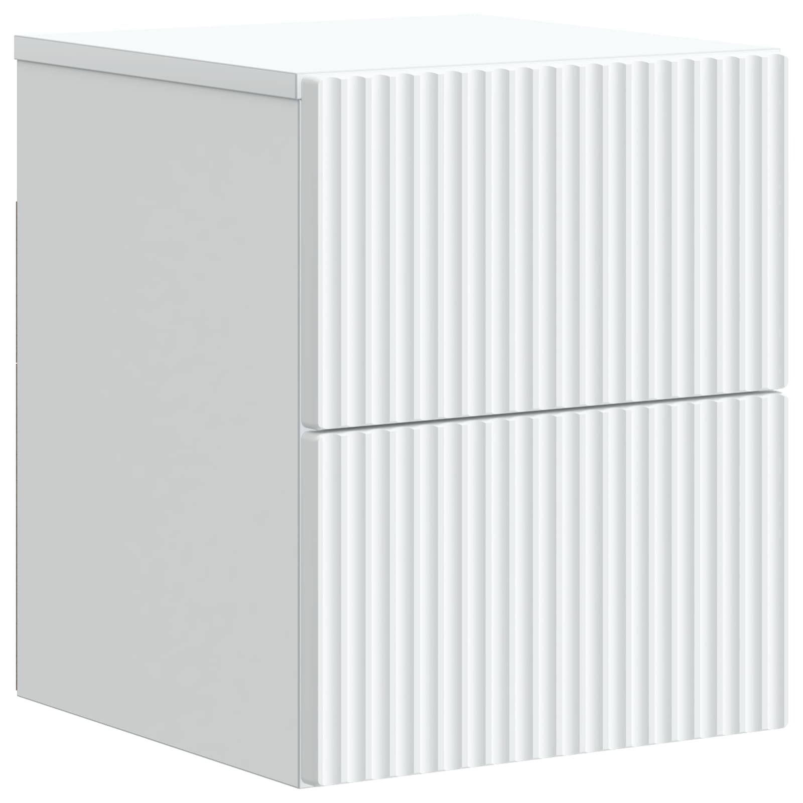 vidaXL Wisząca Szafka Nocna z szufladą 2 pcs Biały 33 x 34,5 x 40 cm
