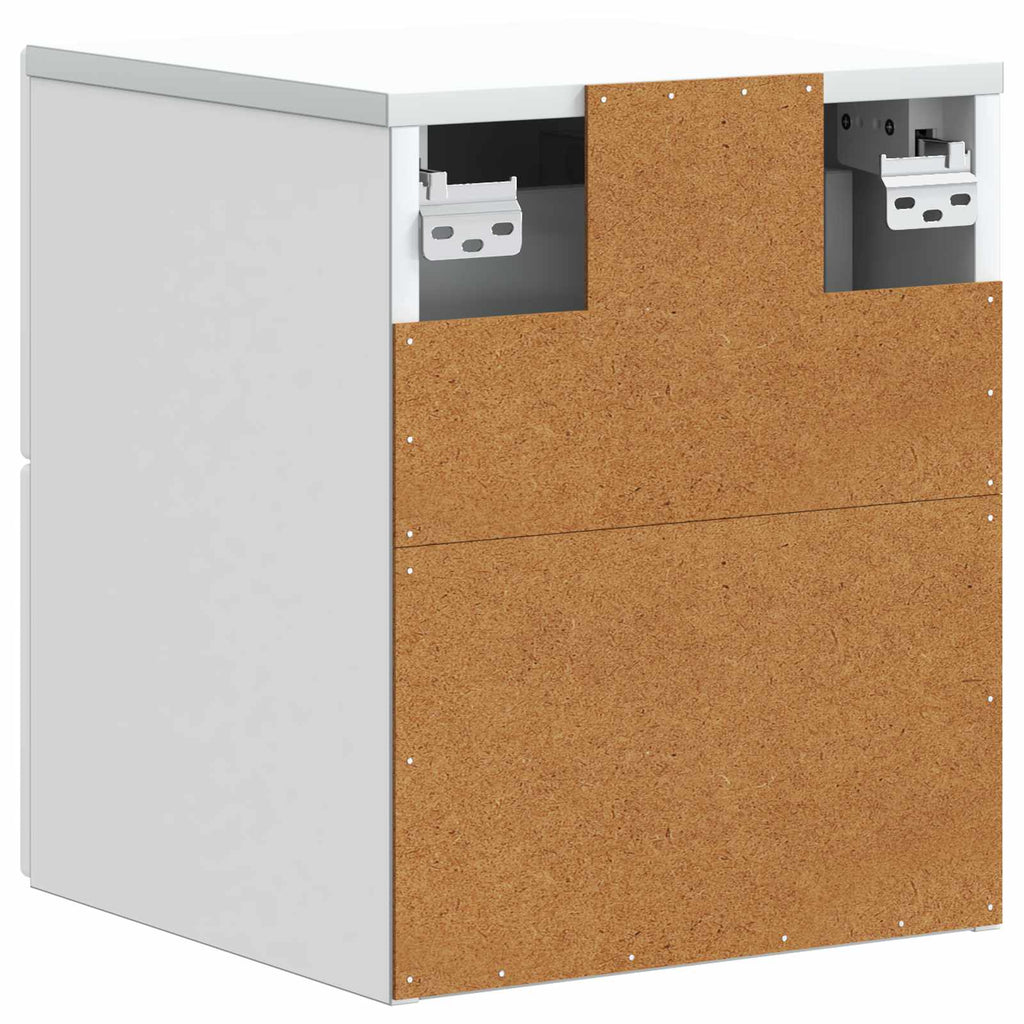 vidaXL Wisząca Szafka Nocna z szufladą 2 pcs Biały 33 x 34,5 x 40 cm