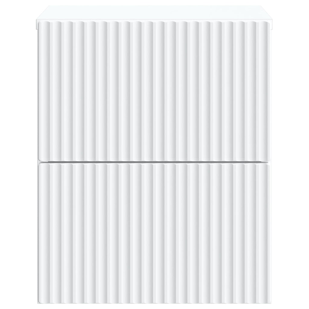 vidaXL Wisząca Szafka Nocna z szufladą 2 pcs Biały 33 x 34,5 x 40 cm