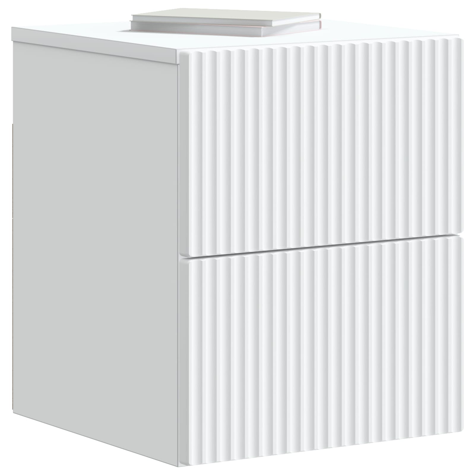 vidaXL Wisząca Szafka Nocna z szufladą 2 pcs Biały 33 x 34,5 x 40 cm