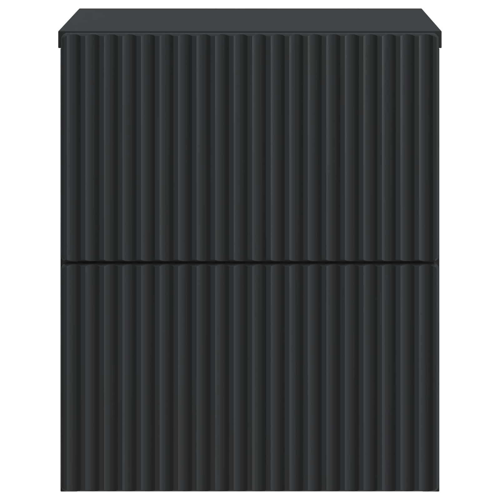 vidaXL Wisząca Szafka Nocna z szufladą 2 pcs Czarny 33 x 34,5 x 40 cm