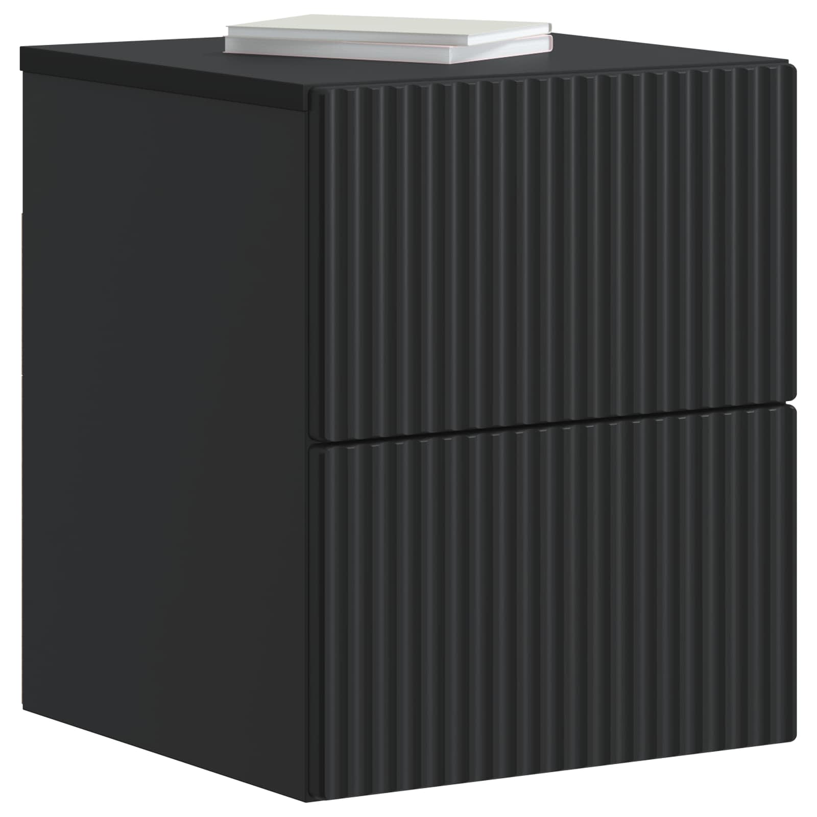 vidaXL Wisząca Szafka Nocna z szufladą 2 pcs Czarny 33 x 34,5 x 40 cm
