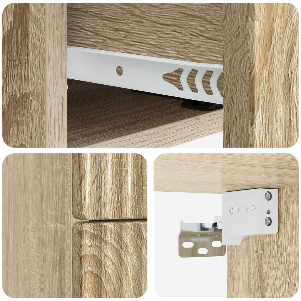 vidaXL Wisząca Szafka Nocna 2 pcs dąb Sonoma 33 x 34,5 x 40 cm