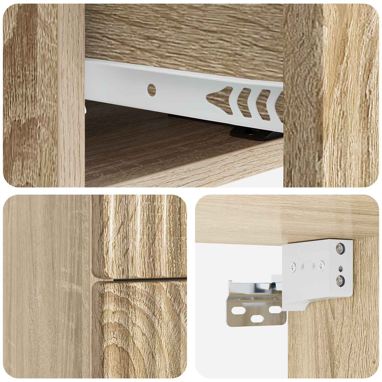 vidaXL Wisząca Szafka Nocna 2 pcs dąb Sonoma 33 x 34,5 x 40 cm