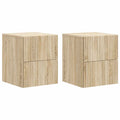 vidaXL Wisząca Szafka Nocna 2 pcs dąb Sonoma 33 x 34,5 x 40 cm