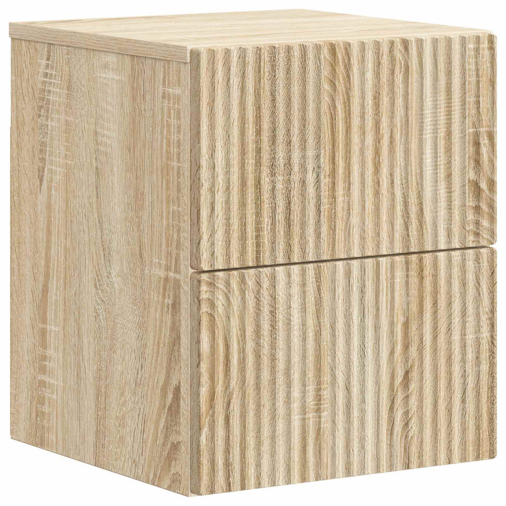 vidaXL Wisząca Szafka Nocna 2 pcs dąb Sonoma 33 x 34,5 x 40 cm