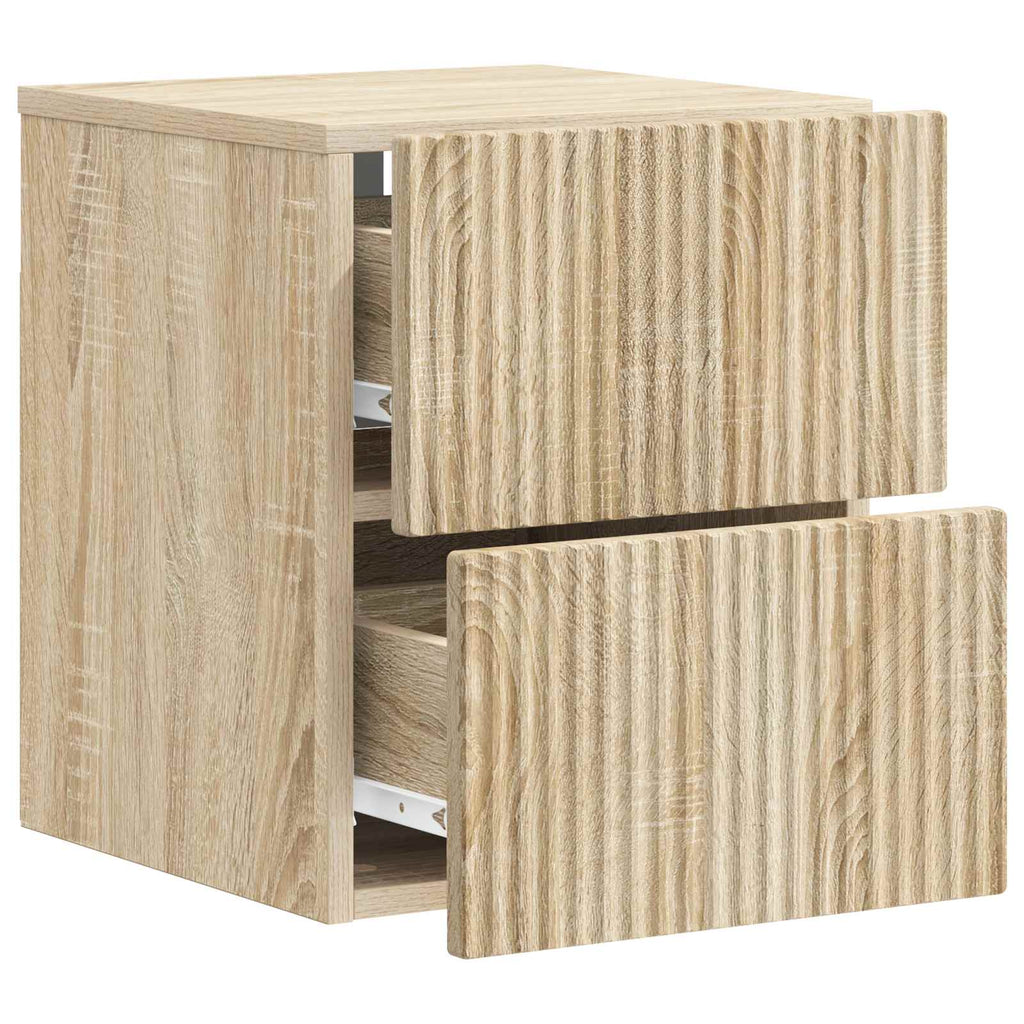 vidaXL Wisząca Szafka Nocna 2 pcs dąb Sonoma 33 x 34,5 x 40 cm