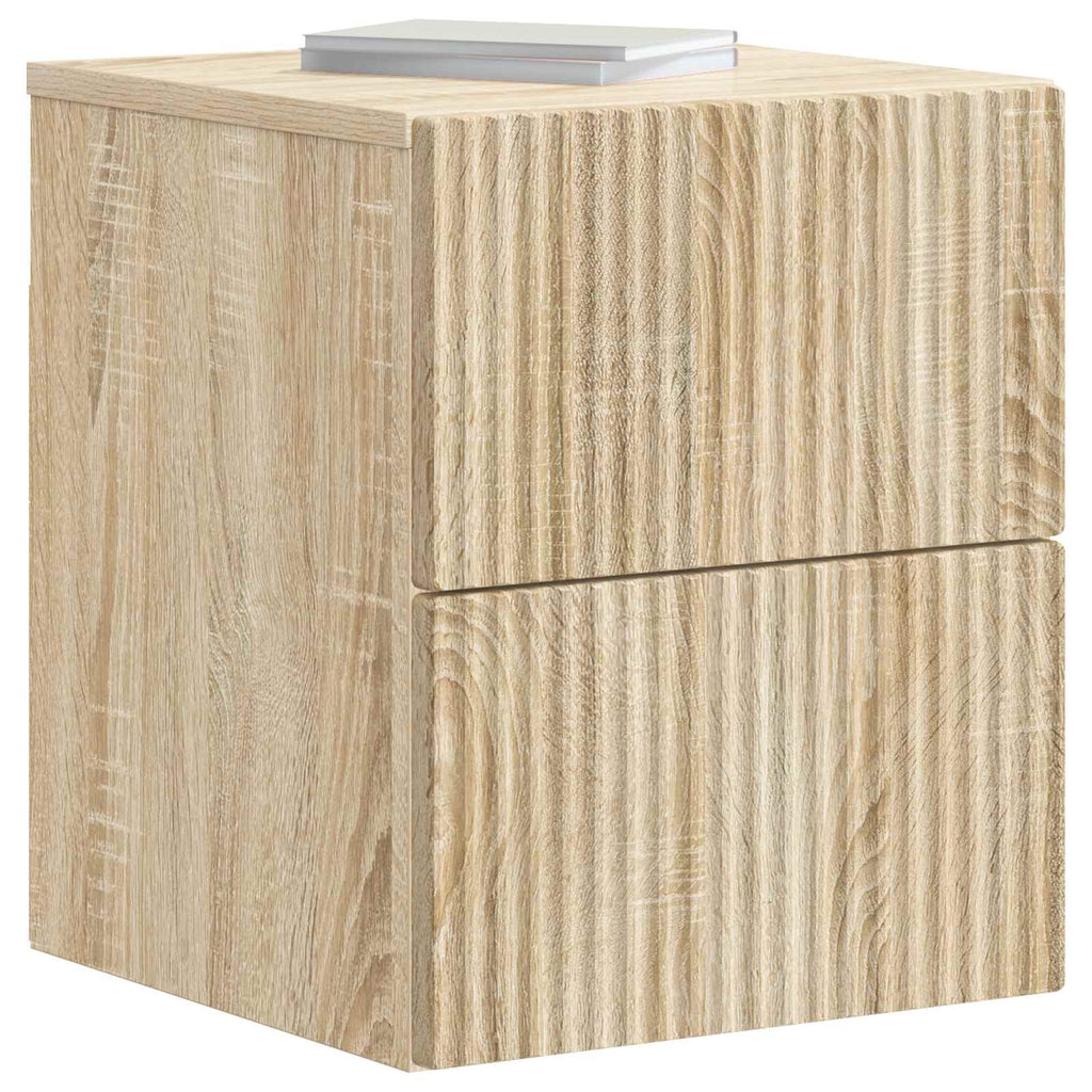 vidaXL Wisząca Szafka Nocna 2 pcs dąb Sonoma 33 x 34,5 x 40 cm