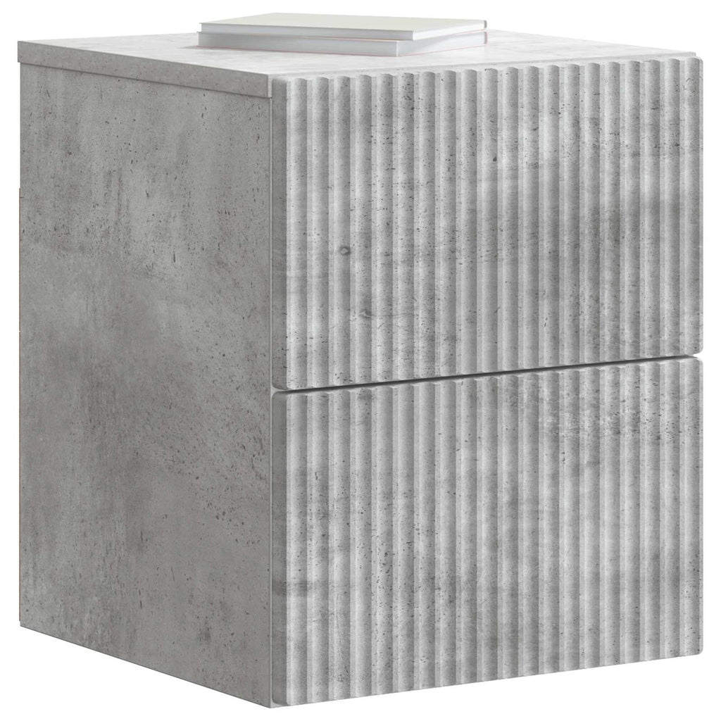 vidaXL Wisząca Szafka Nocna Betonowy szary 33 x 34,5 x 40 cm