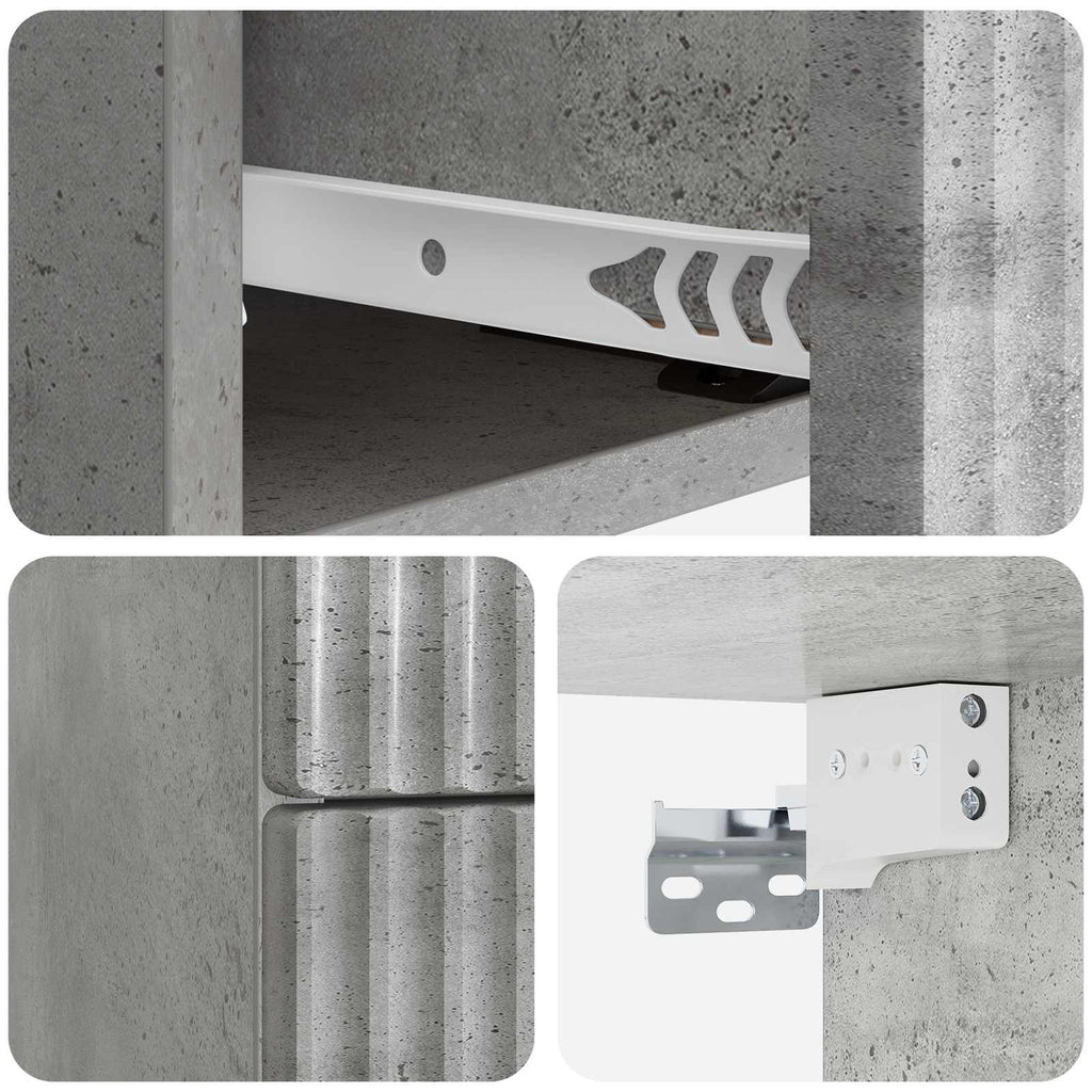 vidaXL Wisząca Szafka Nocna 2 pcs Betonowy szary 33 x 34,5 x 40 cm