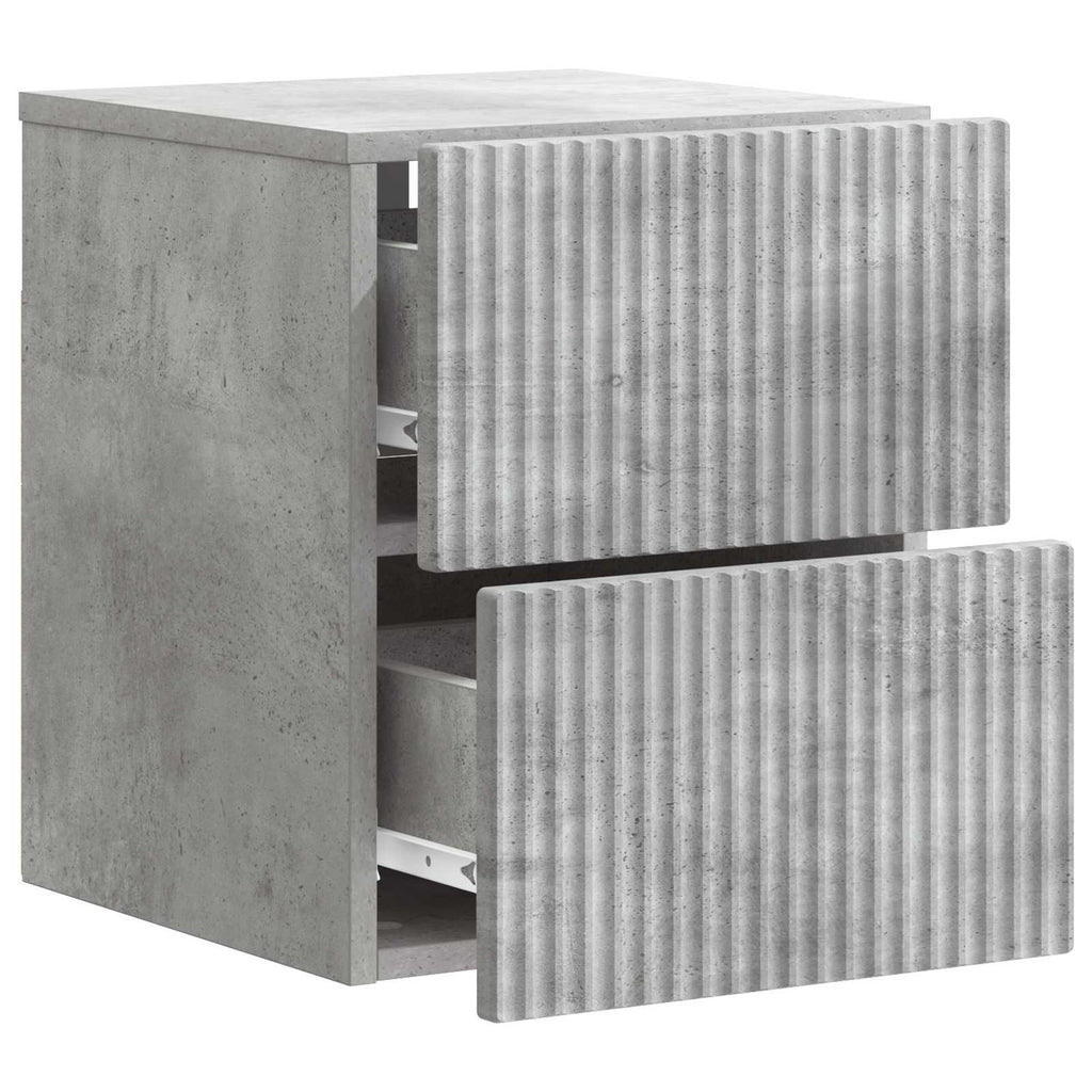vidaXL Wisząca Szafka Nocna 2 pcs Betonowy szary 33 x 34,5 x 40 cm