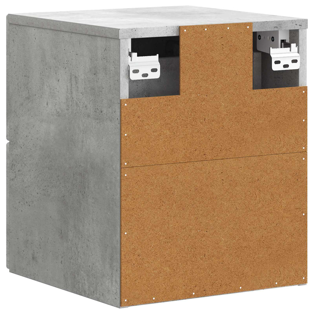 vidaXL Wisząca Szafka Nocna 2 pcs Betonowy szary 33 x 34,5 x 40 cm