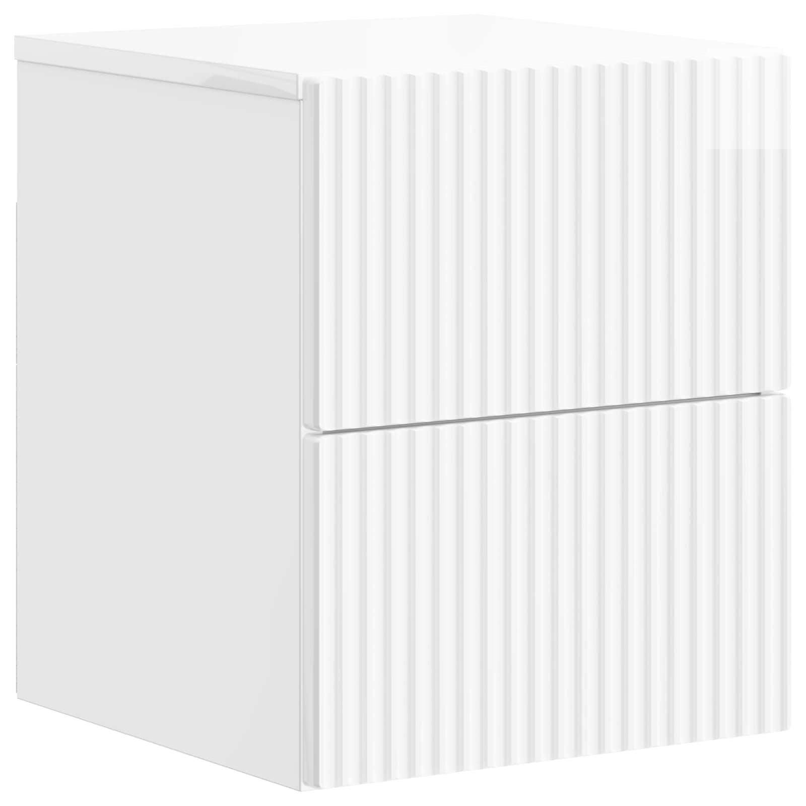 vidaXL Wisząca Szafka Nocna Biały wysoki połysk 33 x 34,5 x 40 cm