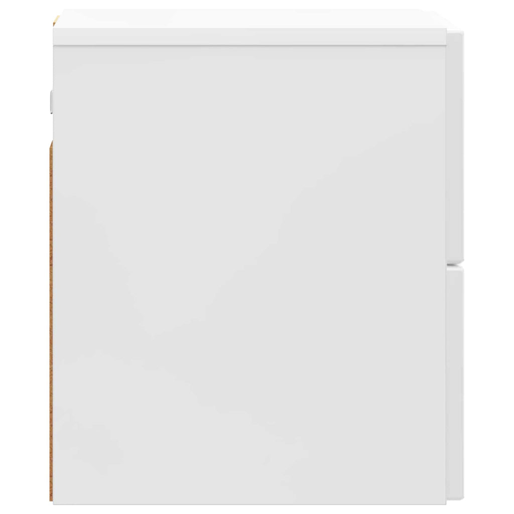 vidaXL Wisząca Szafka Nocna Biały wysoki połysk 33 x 34,5 x 40 cm