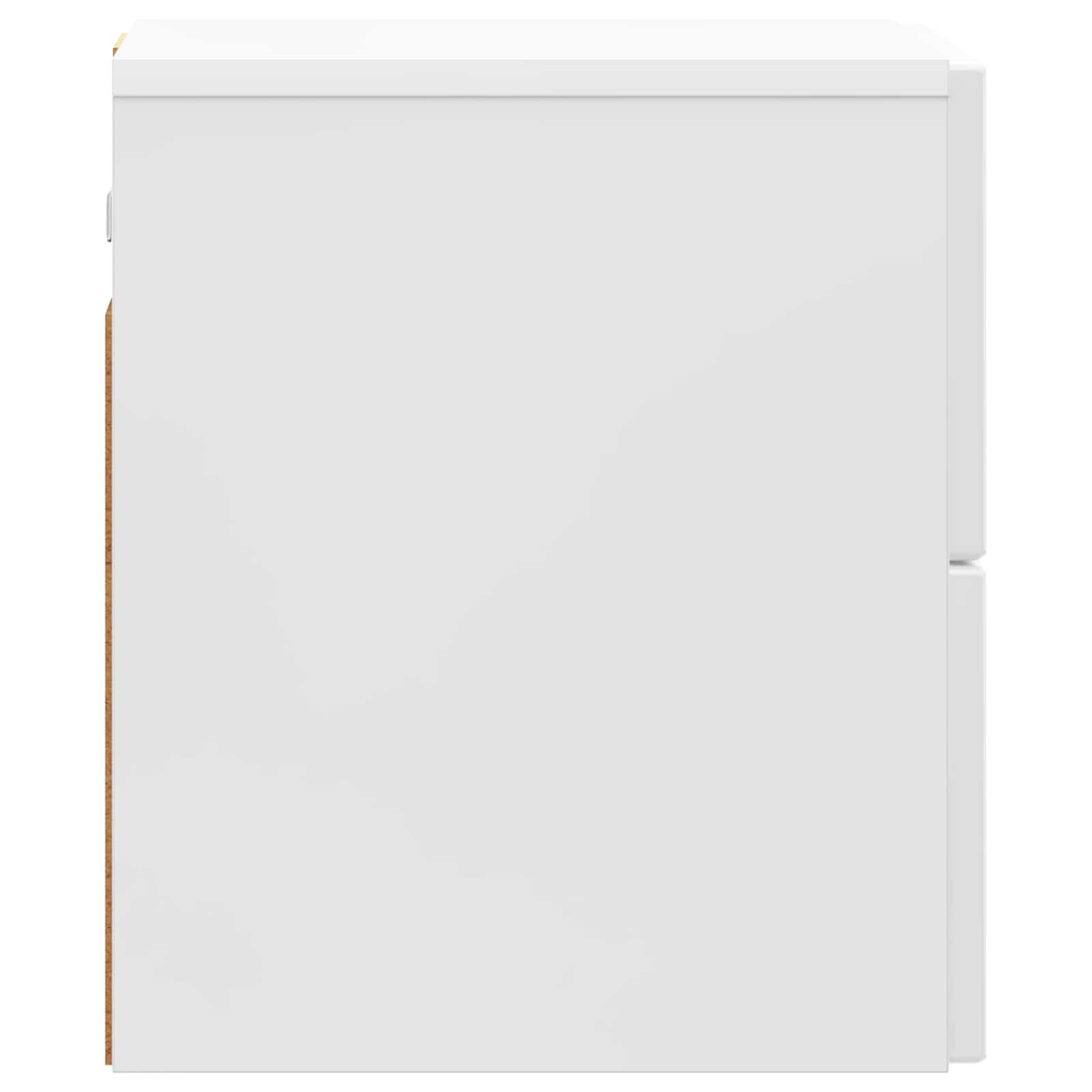 vidaXL Wisząca Szafka Nocna Biały wysoki połysk 33 x 34,5 x 40 cm
