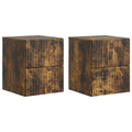 vidaXL Wisząca Szafka Nocna 2 pcs Dąb wędzony 33 x 34,5 x 40 cm