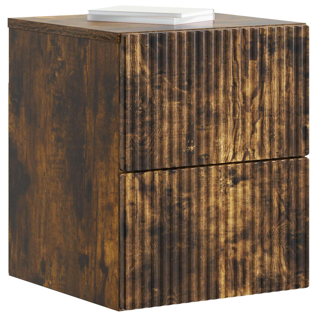 vidaXL Wisząca Szafka Nocna 2 pcs Dąb wędzony 33 x 34,5 x 40 cm