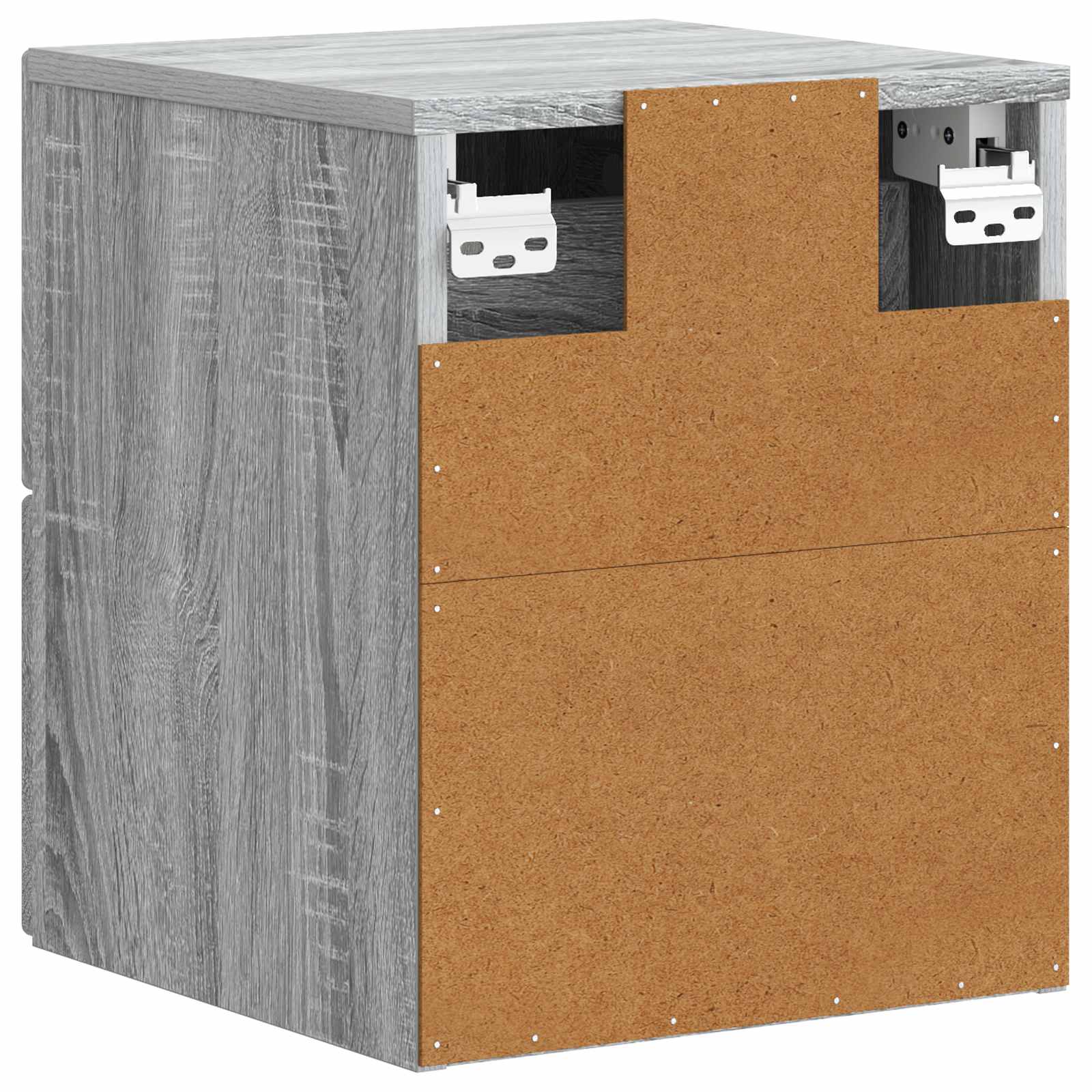 vidaXL Wisząca Szafka Nocna 2 pcs Szary Sonoma 33 x 34,5 x 40 cm