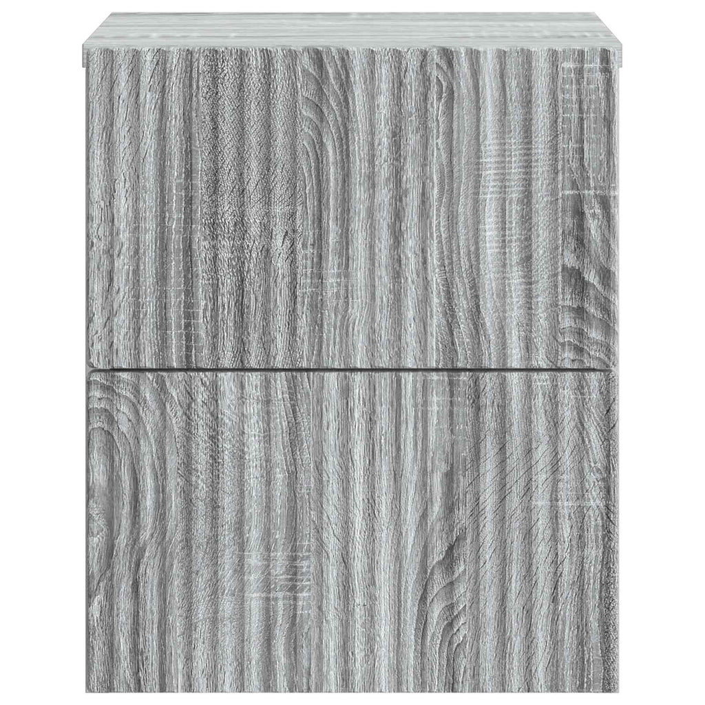 vidaXL Wisząca Szafka Nocna 2 pcs Szary Sonoma 33 x 34,5 x 40 cm