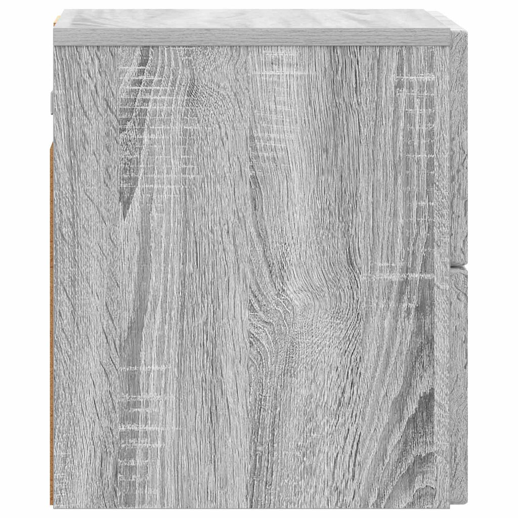 vidaXL Wisząca Szafka Nocna 2 pcs Szary Sonoma 33 x 34,5 x 40 cm