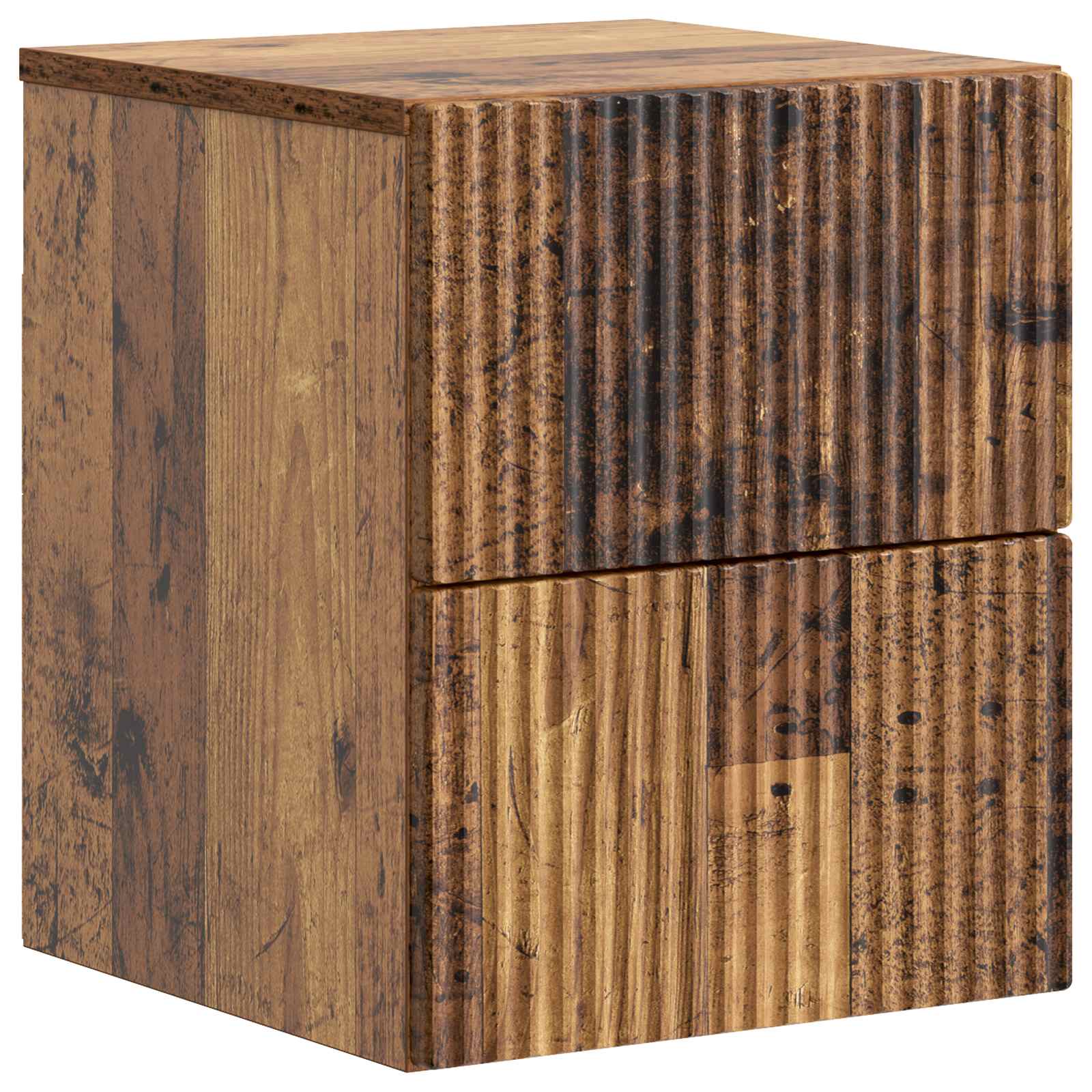 vidaXL Wisząca Szafka Nocna 2 pcs Stare drewno 33 x 34,5 x 40 cm