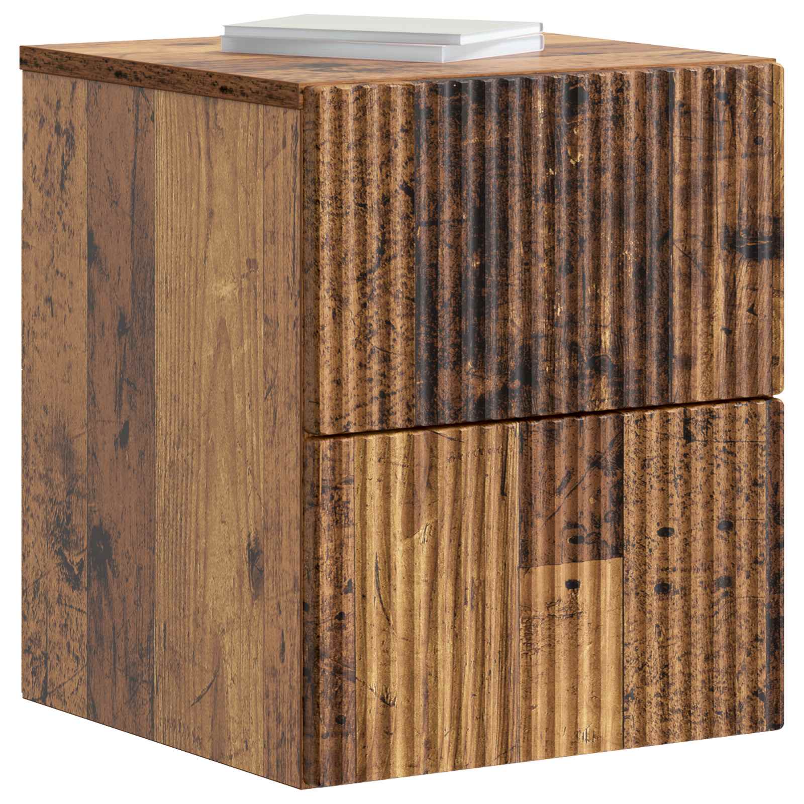 vidaXL Wisząca Szafka Nocna 2 pcs Stare drewno 33 x 34,5 x 40 cm
