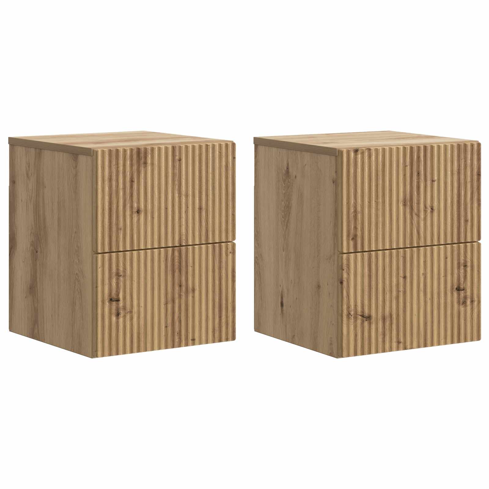 vidaXL Wisząca Szafka Nocna 2 pcs Dąb artisan 33 x 34,5 x 40 cm