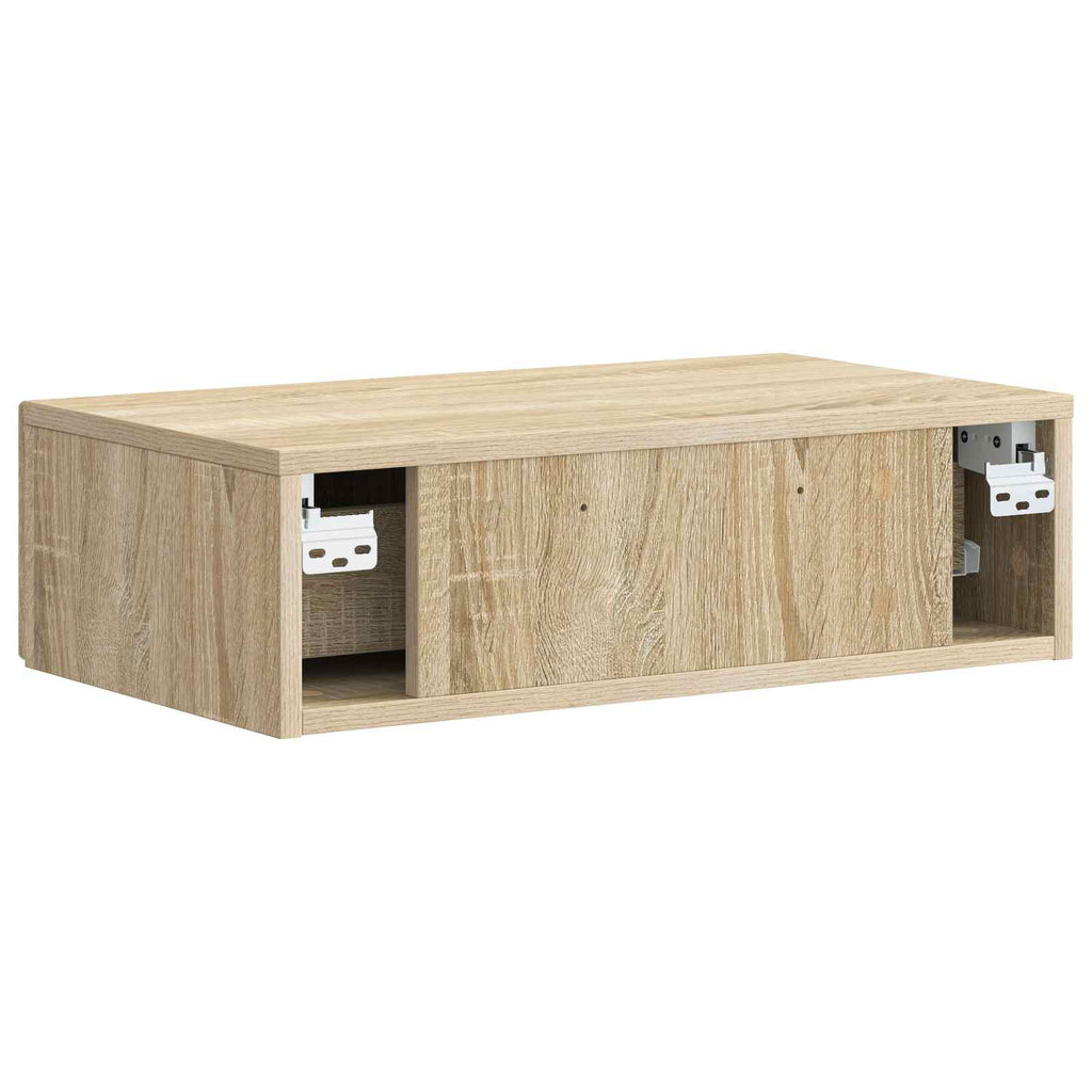 vidaXL Stolik boczny montowany na ścianie dąb Sonoma 59 x 34,5 x 17 cm
