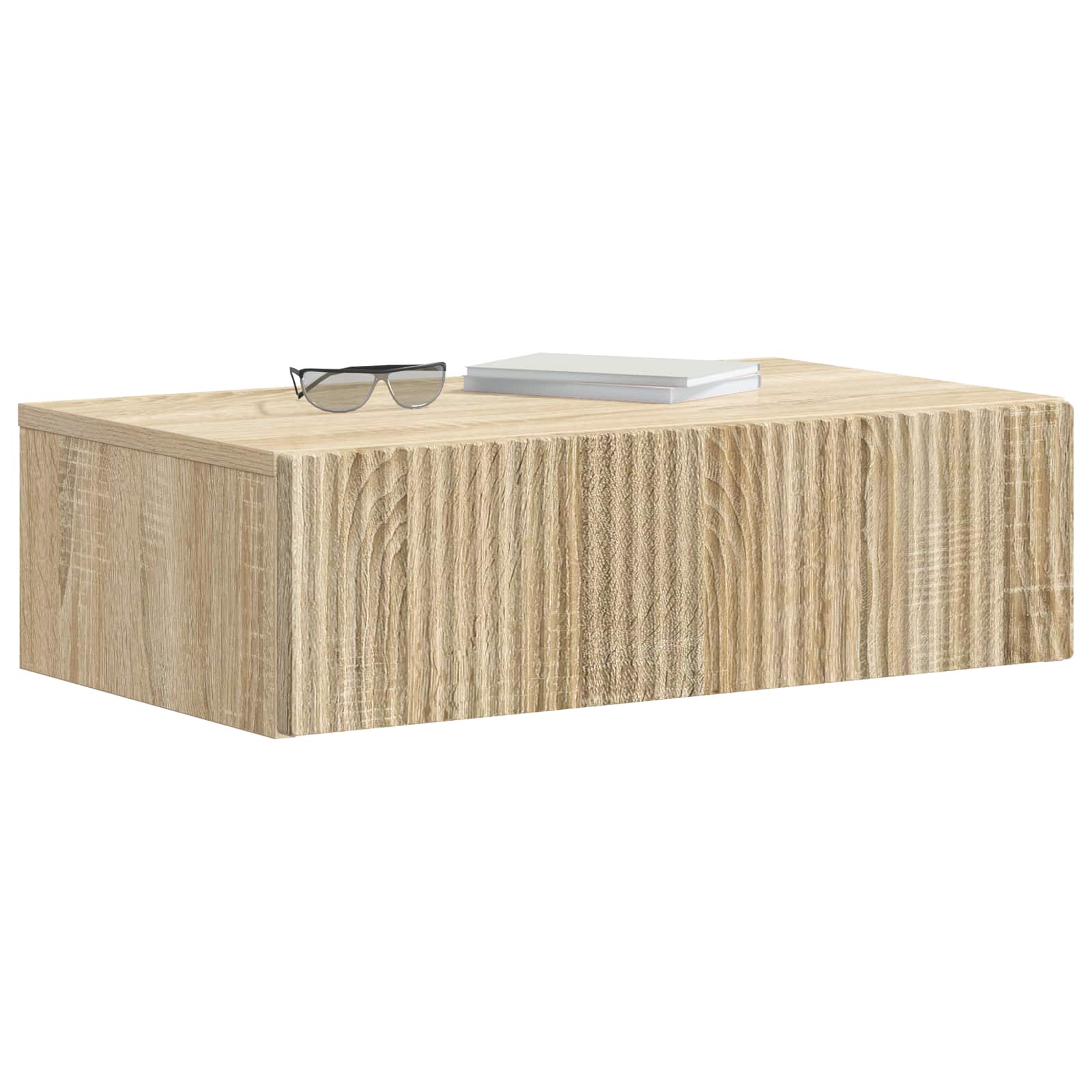 vidaXL Stolik boczny montowany na ścianie dąb Sonoma 59 x 34,5 x 17 cm