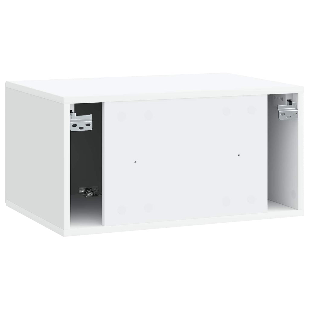 vidaXL Szafka RTV montowana na ścianie Biały 59,5 x 41 x 30 cm