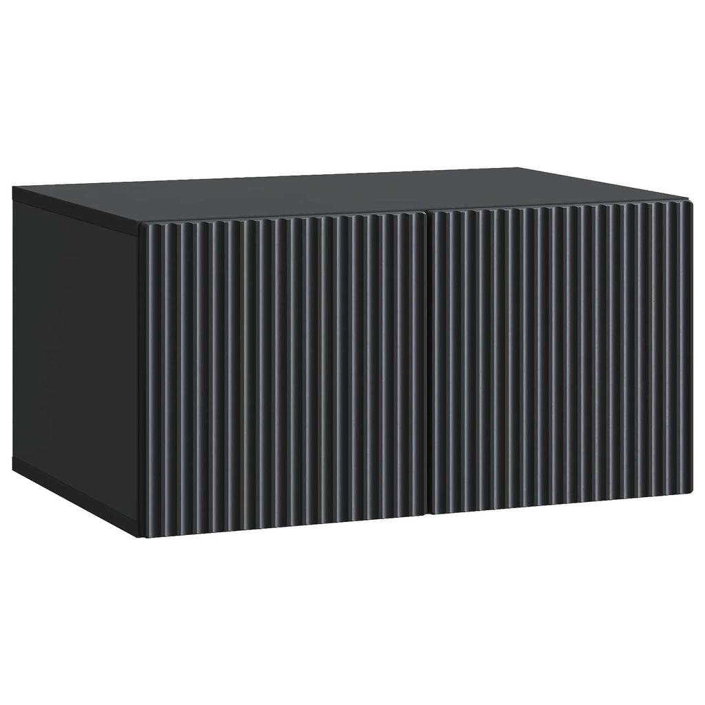 vidaXL Szafka RTV montowana na ścianie Czarny 59,5 x 41 x 30 cm