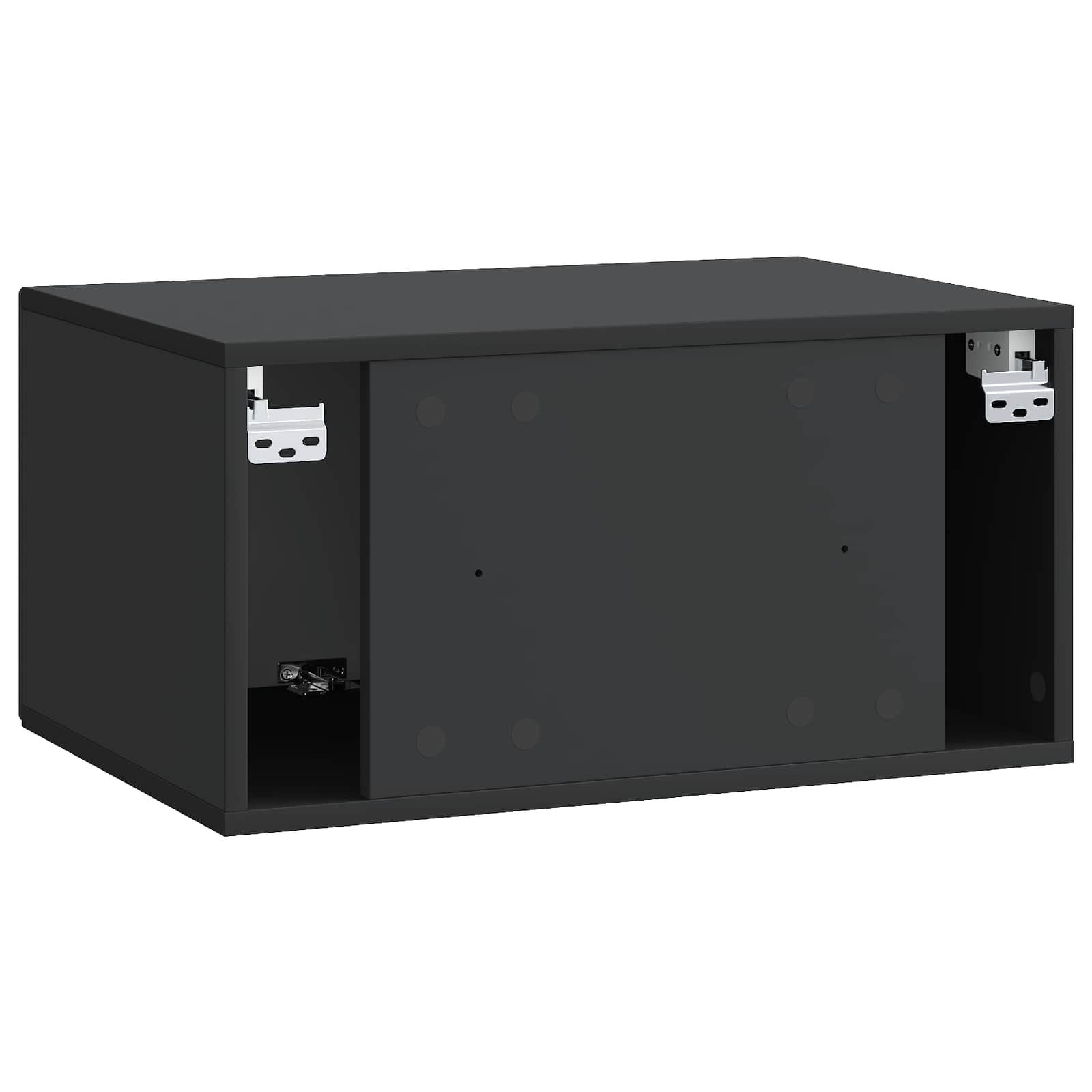 vidaXL Szafka RTV montowana na ścianie Czarny 59,5 x 41 x 30 cm