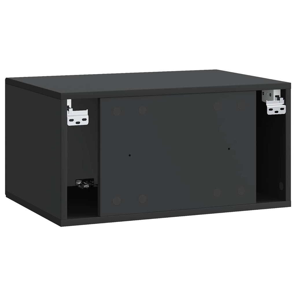 vidaXL Szafka RTV montowana na ścianie Czarny 59,5 x 41 x 30 cm