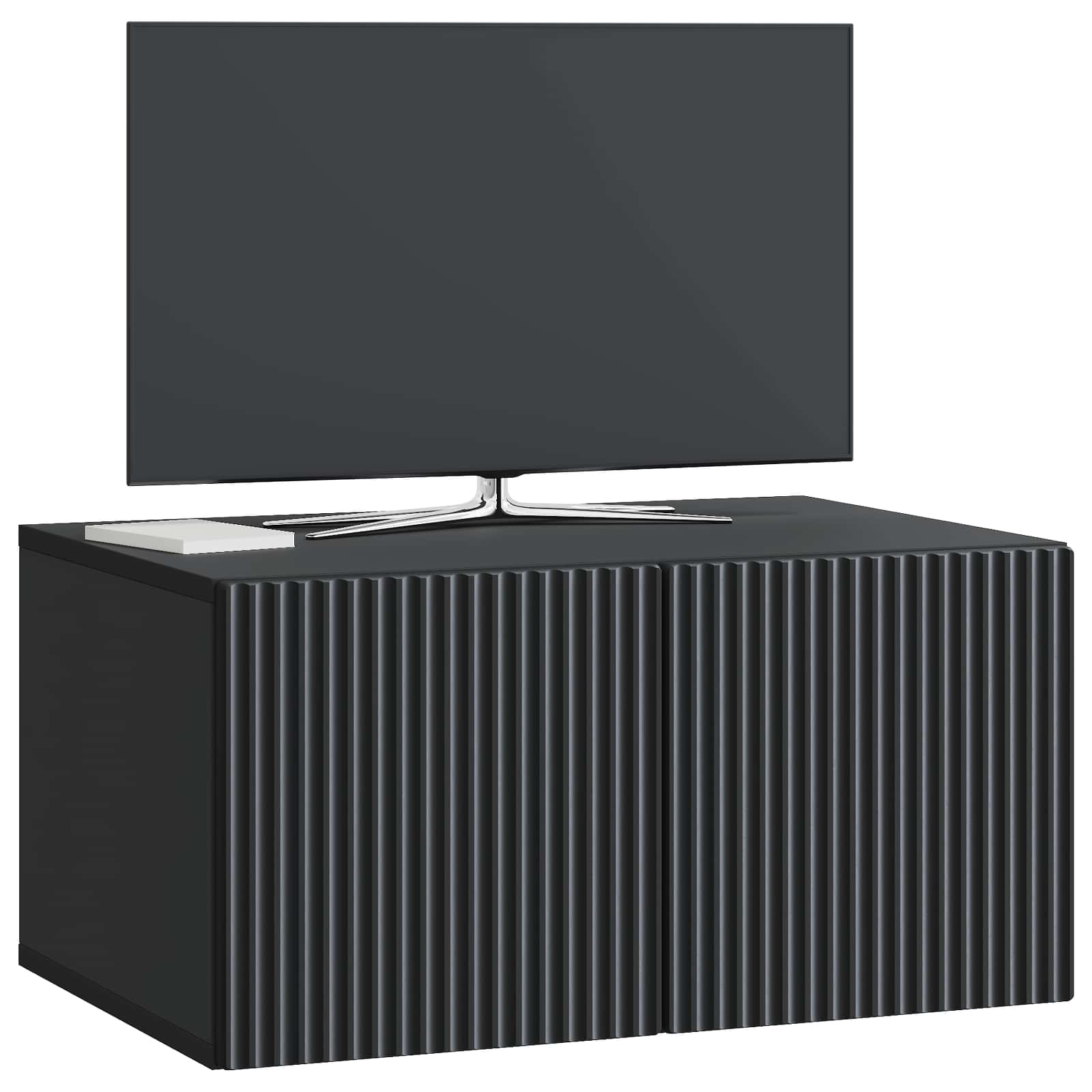 vidaXL Szafka RTV montowana na ścianie Czarny 59,5 x 41 x 30 cm