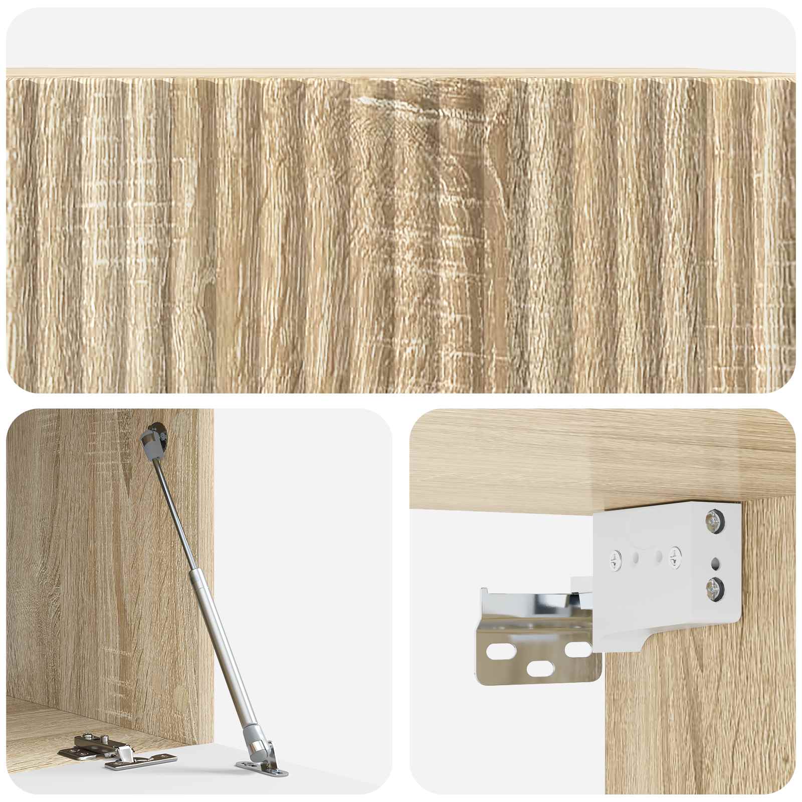 vidaXL Szafka RTV montowana na ścianie dąb Sonoma 59,5 x 41 x 30 cm